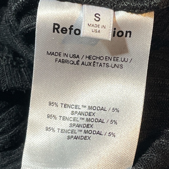Reformation Gellar Knit Top Black Pearl Buttons Size S - Picture 7 of 7